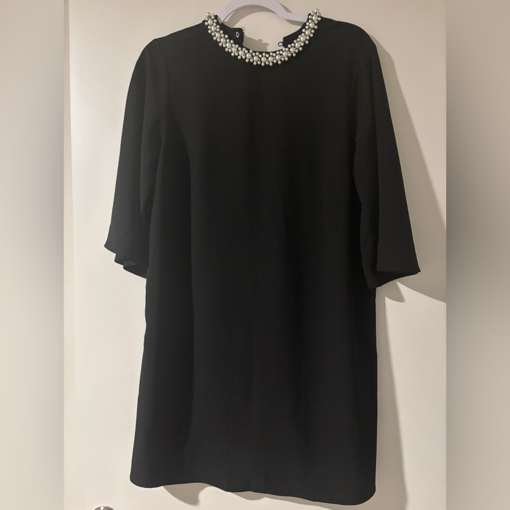 H&M Black Dress with Pearl Detail